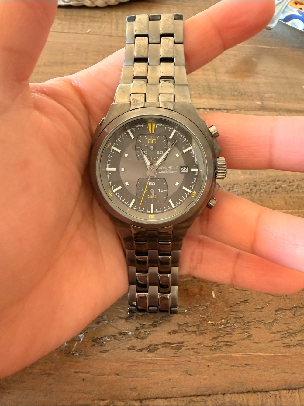 Eddie Bauer Stainless Steel Men's Chronograph Watch - Gray - Picture 7 of 8